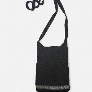 Black Crochet Shoulder Bag
